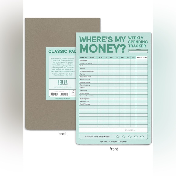 Weekly Spending Tracker Notepad - Picture 2 of 5